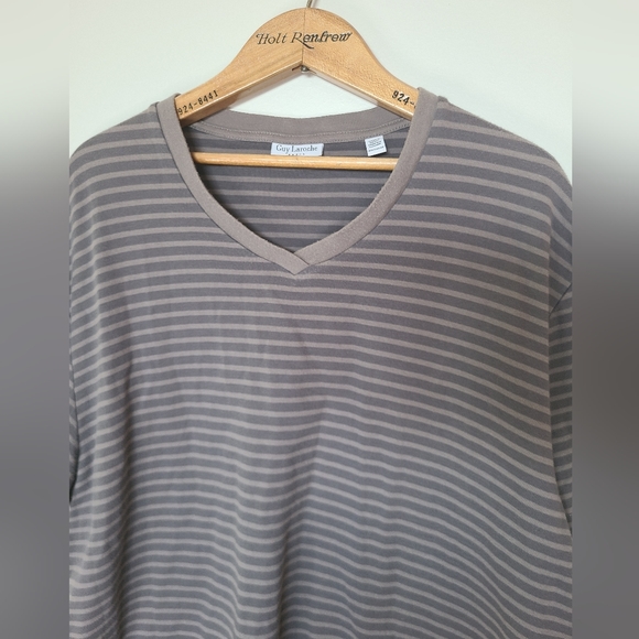 Guy Laroche - Grey V-Neck T-Shirt - Size XXL - Picture 5 of 10